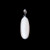 This brilliant narrow oval piece is inlayed into a sterling silver pendant.  This pendant comes with an 18" Sterling Silver chain.  The dimensions of the mammoth pendant tusk is approximately .97" x .38".