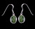 This trendy Oval Shaped Alaskan Jade piece is inlayed into a Sterling Silver french wire earring.  The measurements of the earrings are approximately .375 x .380".