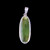 Narrow Oval Alaskan Jade Sterling Silver Pendant | F&F Inc.This brilliant narrow oval Alaskan Jade piece is inlayed into a sterling silver pendant.  This pendant comes with an 18" Sterling Silver chain.  The dimensions of the Alaskan Jade pendant is approximately .97" x .38".  The product id # is PJ-1076-S.