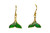 Whale Tail Alaskan Jade 22K Gold French Wire Earring | F&F Inc.

This elegant whale tail shaped Alaskan Jade piece is inlaid into a 22K Gold french wire earring.  The measurements of the earrings are approximately .624" x .58".  The product ID is EJ-1221-G.

It is a 22K plate on sterling silver. The plating is with 30mils of 22K gold. Typically plating is done with 3mils of gold. We work with the extra gold plating to ensure your beautiful jewelry piece will have a strong gold color for years to come!!

Genuine Jade (nephrite) is a fascinating gemstone and the state gem of Alaska. In prehistoric times, prized for its toughness, jade was used to make weapons, tools and later simple ornaments. Jade purportedly can protect you from evil, attract love and of course bring you good luck. It is now regarded as a symbol of energy and beauty. Stimulating creativity and mental agility along with harmony and balance. The jade we use comes from the Nana Region of Alaska.

Enjoy your unique piece of history!

Features
Alaskan Jade
Whale Tail Mammoth Ivory
French Wire
22K Gold Plate
Sterling Silver Base Metal

Lifetime Guarantee!!