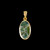 PJ-1065-G Small Oval Jade Inlay 14K Gold Pendant | F&F Inc.