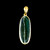 PJ-1076-G Narrow Oval Jade 14K Gold Pendant | F&F Inc.