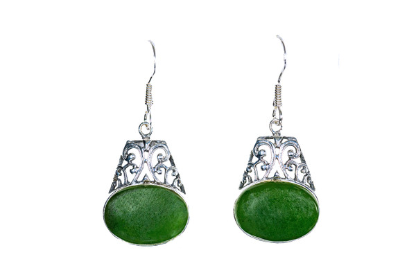 Elegant Oval Alaskan Jade Sterling Silver French Wire Earring | F&F Inc.

This elegant whale tail shaped Alaskan Jade piece is inlayed into a Sterling Silver french wire earring.  The measurements of the earrings are approximately .64" x .82".  The product ID is EJ-1224-S.

Genuine Jade (nephrite) is a fascinating gemstone and the state gem of Alaska. In prehistoric times, prized for its toughness, jade was used to make weapons, tools and later simple ornaments. Jade purportedly can protect you from evil, attract love and of course bring you good luck. It is now regarded as a symbol of energy and beauty. Stimulating creativity and mental agility along with harmony and balance. The jade we use comes from the Nana Region of Alaska.

Enjoy your unique piece of history!

Features:
Alaskan Jade
Elegant Oval Design
French Wire
Sterling Silver
Lifetime Guarantee!!