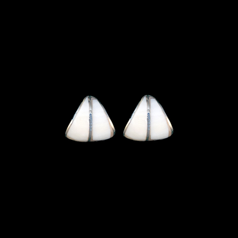 Teardrop Mammoth Ivory with Sterling Silver Bar Earring