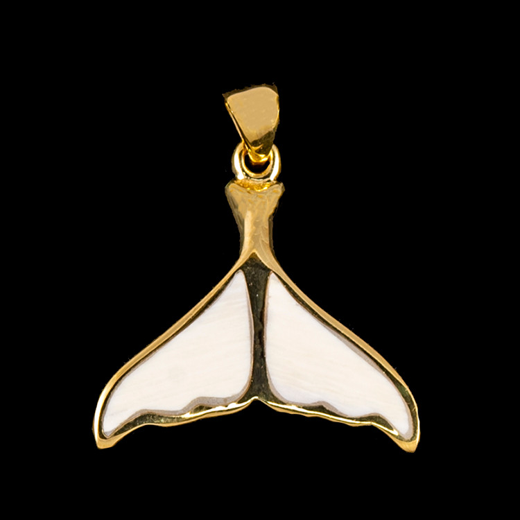 Large Whale Tail Mammoth 14K Gold Pendant

This gorgeous large whale tail shaped mammoth tusk piece is inlayed into a 14K Gold pendant.  This pendant comes with an 18" 14K Gold chain.  The dimensions of the mammoth pendant tusk is approximately 1.15" x 1.14".  The product id # is PM-1083-G.

It is a 14K plate on sterling silver. The plating is with 30mils of 14k gold. Typically plating is done with 3mils of gold. We work with the extra gold plating to ensure your beautiful jewelry piece will have a strong gold color for years to come!!

The pre-historic Mammoth tusks are found as a bi - product of the gold mining industry in Alaska. They are carbon dated to be approximately 25,800 years old.  The color of your mammoth tusk may vary due to the minerals in the ground water where the tusks are buried.  The varying color of the mammoth tusks make each piece of jewelry unique. Cracks and splits in the ivory occur naturally due to it’s great age.  Our materials are considered eco-friendly because no animals were harmed in the making of this beautiful piece of jewelry.