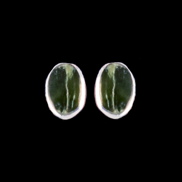 This classy oval Alaskan Jade is inlayed into a beautiful Sterling Silver earring.  These unique earrings have a post backing.  The measurements of the earrings are approximately .33"x.22".