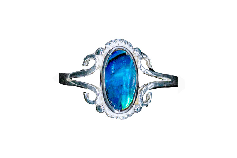 Victorian Oval Shaped Northern Lights Sterling Silver Ring | F&F Inc.

This gorgeous Victorian Oval shaped Northern Lights is inlayed into a elegant sterling silver ring.  The dimension of the stone on the ring is approximately .236" x .394".  The product id # is RNL-1024-S.         

This ring comes in the following sizes for the sterling silver ring band.  Size 5, 6, 7, 8, 9 and 10     

This is our line of PĀUA Shell Jewelry.  In New Zealand, abalone is called pāua or blackfoot pāua is the ubiquitous New Zealand pāua the highly polished nacre of which is extremely popular as souvenirs with its striking blue, green, and purple iridescence that allows for the stunning jewelry.

Enjoy your unique piece of history!

Features
Northern Lights
Paua Shell
Sterling Silver Ring
Victorian Oval
Lifetime Guarantee!!