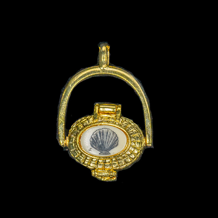 This is an amazingly detailed 22K Plated Gold Nantucket Basket Pendant with a replica scrimshaw Seashell design.  Inside the basket is a mini penny.  The basket on it's own has the following dimensions, .78"x .48"x .77".  The pendant holder add .22" x .85".  Each pendant weighs .31 ounces.  All the pendants come with an 18" gold chain. The item number is GNB 161S.

This Nantucket Lightship basket pendant is made in pewter and was plated in 22k Gold.  These beautiful baskets are similar to what is seen on the Netflix hit, Sirens

Nantucket lightship baskets, characterized by their rattan staves, cane weavers, and wooden bases, originated on the island's lightships in the mid-1800s. Initially, these baskets were a way for lightship crewmen to pass the time during long deployments and were primarily utilitarian. Over time, the baskets evolved, becoming more refined and sought after as souvenirs of Nantucket.

Keeping with the tradition of a penny in the basket.  A penny is placed inside the basket to symbolize good luck.  Each of our basket pendants have a mini penny inside to carry on the tradition.  

The artwork was done by Linda Layden has been making beautiful works of art in the scrimshaw field for over 40 years.  Originally a hobby that became a full time job.  Her work can be found in gift shops, galleries and museums across the world.  The seashell is of a scallop shell.  

The resin scrimshaw piece is originally hand etched by Linda Layden.  We make a mold of the original piece and do an open cast pour of our resin mixture.  The pieces are removed from the mold and sanded and inked with Indian Ink.

We believe that serving nature is one of the commissions that we as humans have been given here on earth.  We wish to lend our resources to those charged with protecting elephants from poaching.

On a monthly basis we donate to organizations whose purpose to protect the elephants and other species throughout the planet.  We focus our donations on organizations that put the money to good use and have a low overhead. With the majority of incoming funds going back to saving the elephants!

American Made
Nantucket Basket Pendant
22k Gold Plated
Pewter Base 
Mini Penny
18" Gold Chain
Seashell Design
Scallop Shell
Resin Scrimshaw Design Top

Lifetime Guarantee
