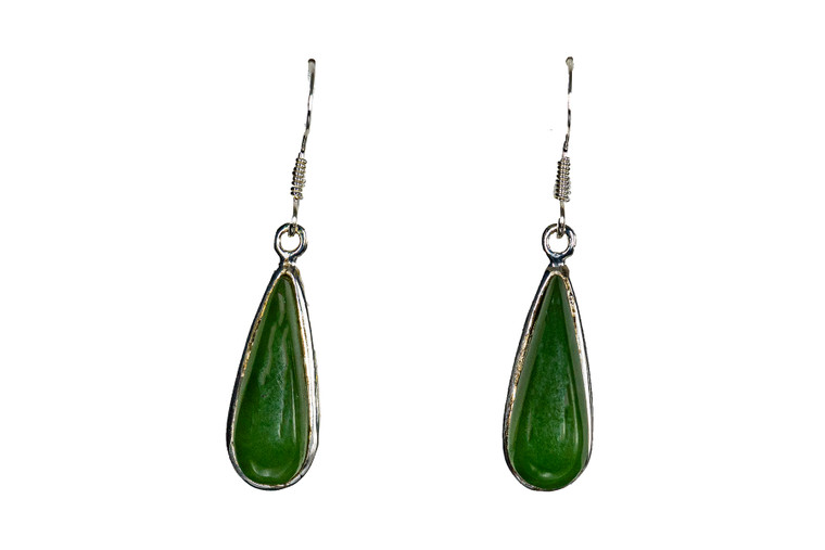 Classic Teardrop Oval Alaskan Jade Sterling Silver Design French Wire Earring | F&F Inc.

This elegant Classic Teardrop Oval Alaskan Jade Sterling Silver French Wire Earring.  The measurements of the earrings are approximately .85" x .35".  The product ID is EJ-1228-S.

Genuine Jade (nephrite) is a fascinating gemstone and the state gem of Alaska. In prehistoric times, prized for its toughness, jade was used to make weapons, tools and later simple ornaments. Jade purportedly can protect you from evil, attract love and of course bring you good luck. It is now regarded as a symbol of energy and beauty. Stimulating creativity and mental agility along with harmony and balance. The jade we use comes from the Nana Region of Alaska.

Enjoy your unique piece of history!

Features:
Alaskan Jade
Classic Teardrop Oval Jade
Sterling Silver
French Wire
Sterling Silver
Lifetime Guarantee!!
