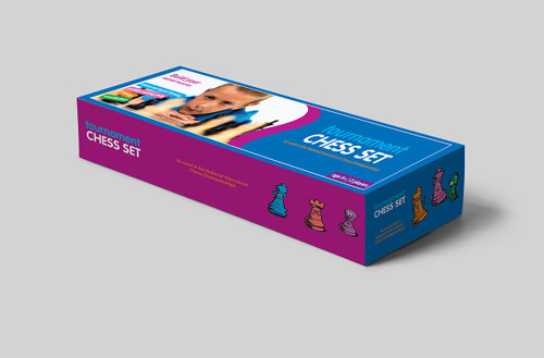 Box Tournament Chess Set 95mm SINGLE Weighted Pieces with ROLL UP Board