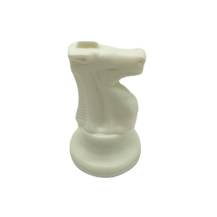 Single Weighted 95mm Tournament Piece - KNIGHT white