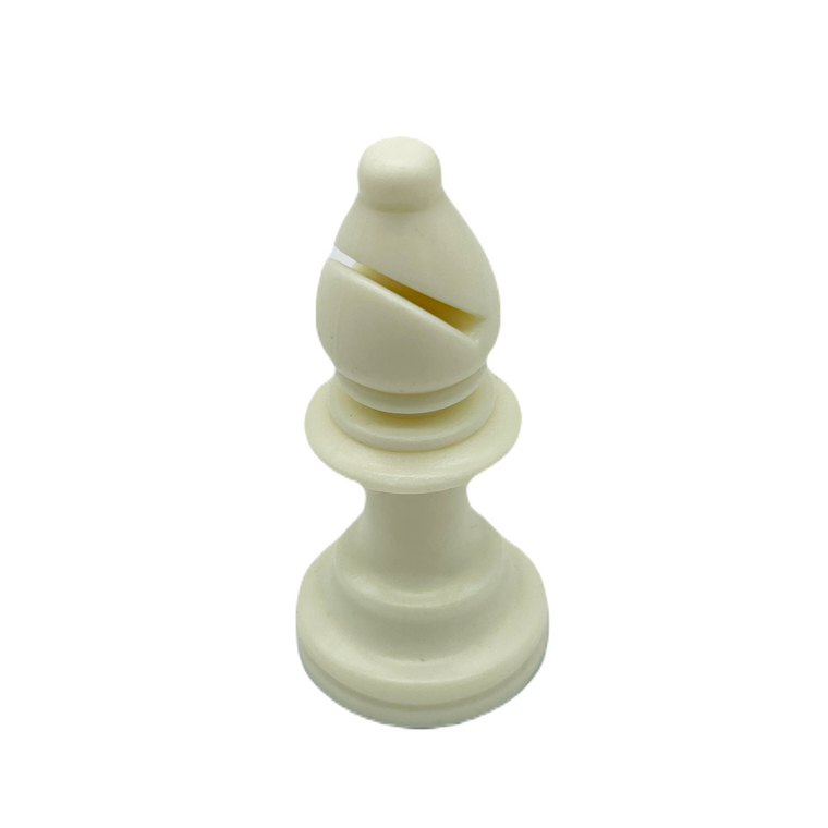 Double Weighted 95mm Tournament Piece - BISHOP white