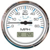 Faria MPH-GPS gauge White face + Chrome bezel 3-3/8" Diameter