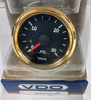 VDO Boost gauge Black face + Gold bezel.