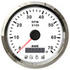 KUS Tacho/Hour meter white face. 85mm