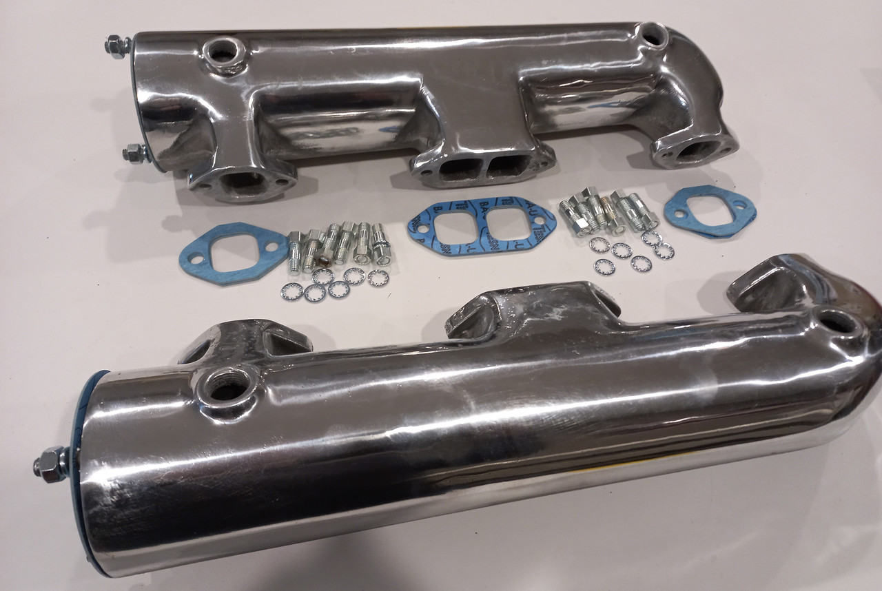 Chev 350 2.5” water cooled manifolds