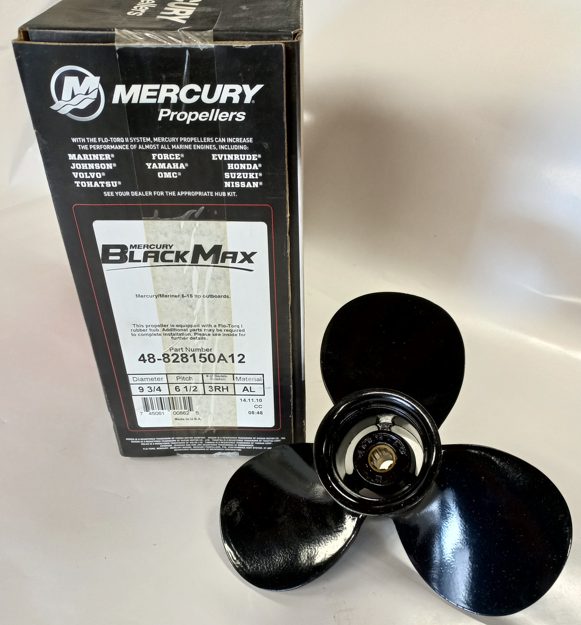 Propeller Mercury 9.75 x 6.5 Black Max 3 blade RH