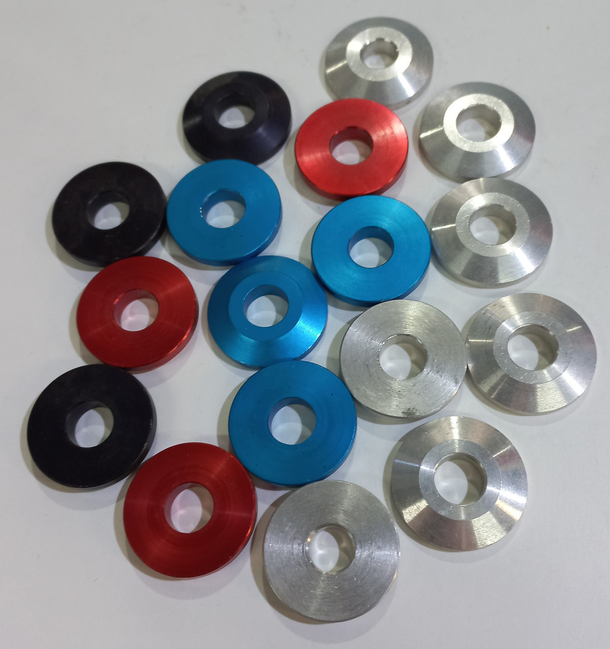 Billet Aluminum Stringer Washers RED