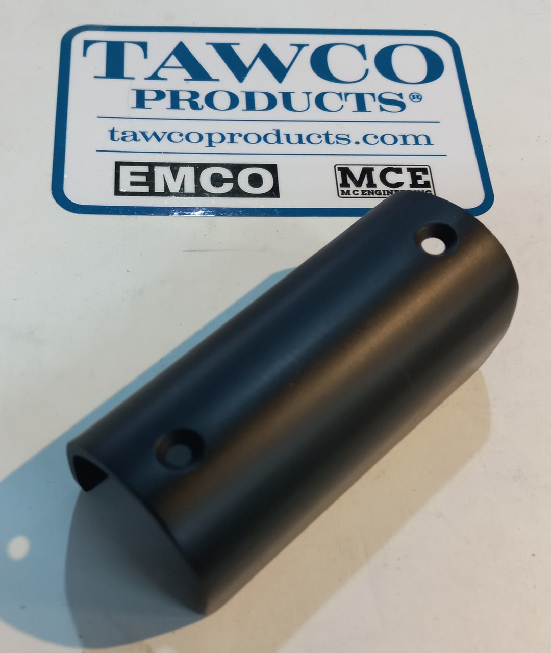 Gunnel cap Straight open-ended Black anodised suit 38mm