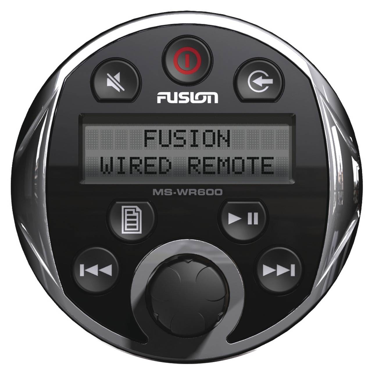 Fusion Chrome Waterproof Wired Remote For 600 Series Fusion Stereos