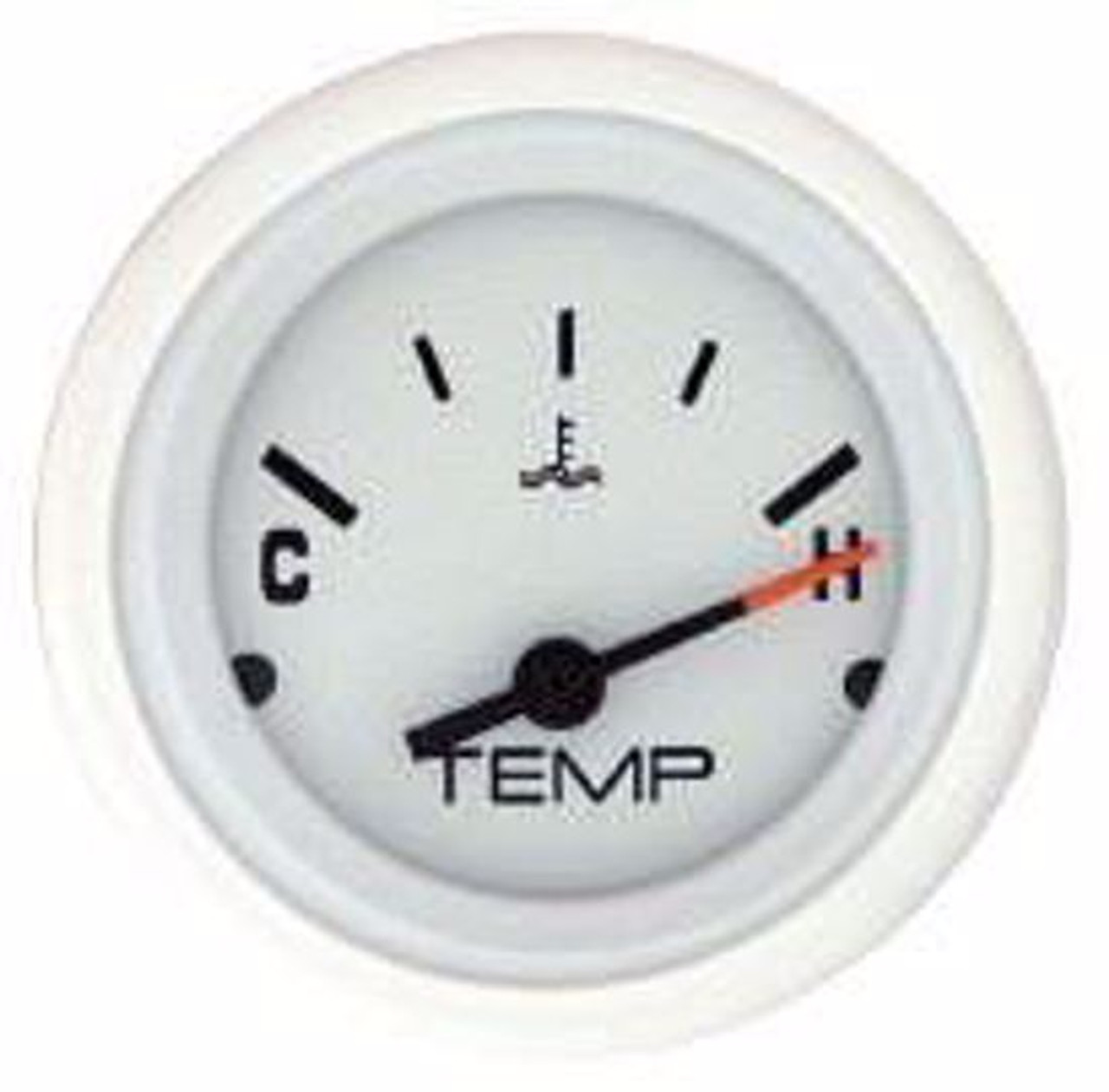 Guage Mercury Water Temperature White face with White Bezel