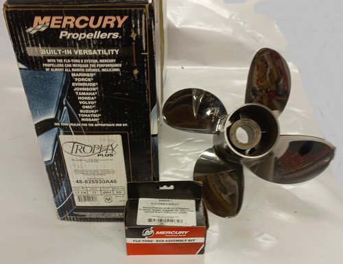 Propeller Mercury 13.75 x 17 Trophy Plus 4 Blade RH S/STEEL