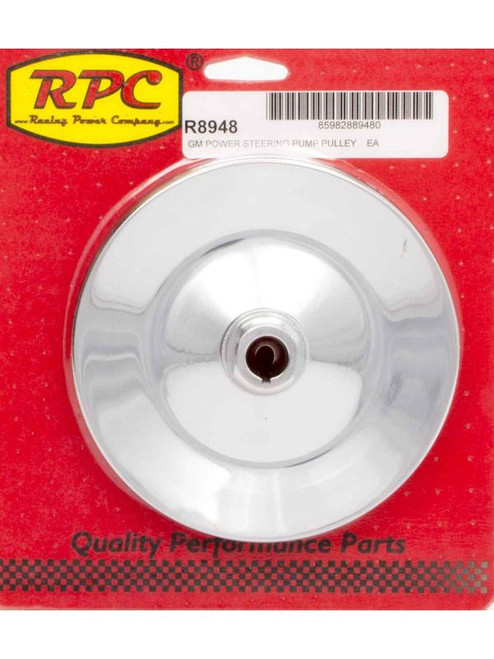 Pulley Power steering pump GM 1973-up Chrome