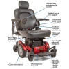 Golden Technologies GP620 Compass Heavy Duty Power Wheelchair-Red