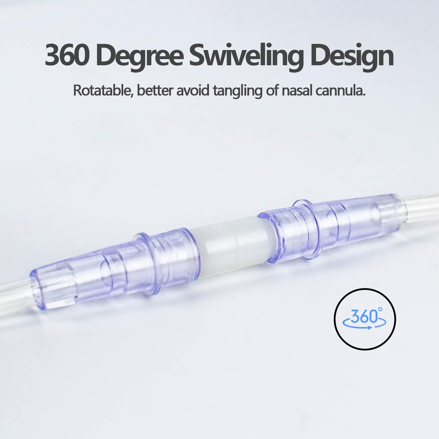 5Packs Oxygen Tubing Swivel Connector Connectors For Avoid Tangling Of ...