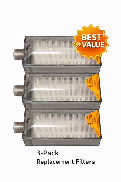 Invacare Corporation Replacement Inlet Filter For Perfecto2, Platinum 5 And Platinum 10 - Sound Filter,Invacare Corporation, Pack Of 3