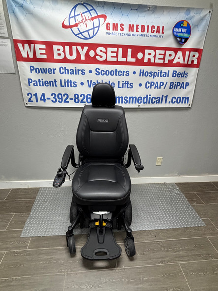 Pre-Owned Pride Mobility Jazzy Air 2 Power Wheelchair – Great Condition + 12” Seat Elevation + FREE Shipping + New Batteries + 1-Year Warranty