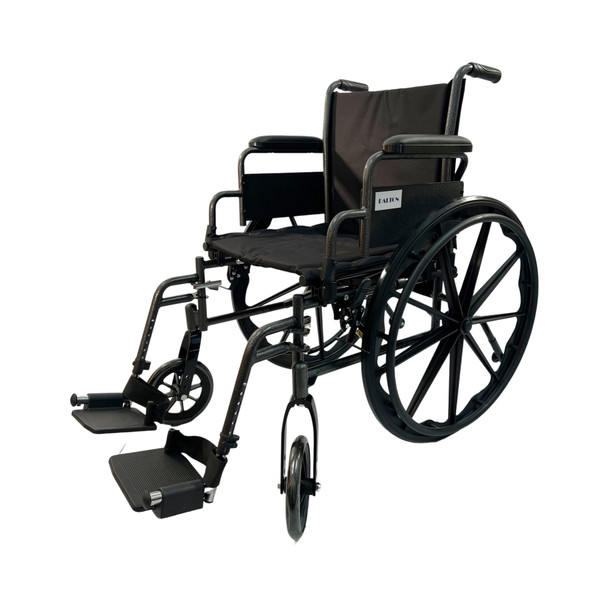 Dalton eLite- 18" lightweight wheelchair with footrests and anti-tippers,weight limit:250lbs
