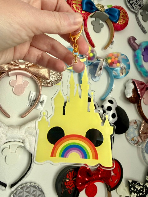 Castle Rainbow Bag Charm Keychain
