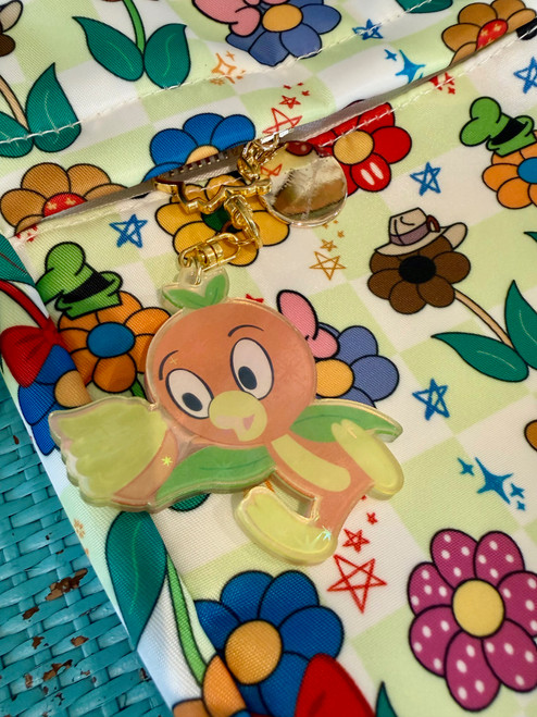 Orange Bird with Dole Whip Bag Charm Keychain