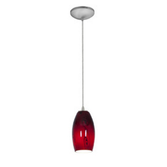 Merlot One Light Pendant in Brushed Steel (18|28011-1C-BS/RUSKY)