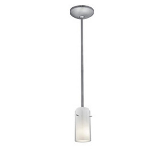 Glass'n Glass Cylinder One Light Pendant in Brushed Steel (18|28033-1R-BS/CLOP)
