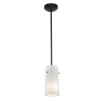 Glass'n Glass Cylinder LED Pendant in Oil Rubbed Bronze (18|28033-3R-ORB/CLOP)