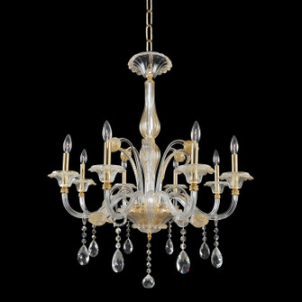 La Rosa Eight Light Chandelier in Gold (238|029151-024-FR001)