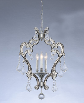 Argento Four Light Pendant in Matte Black w-Polished Stainless Steel (238|034050-048-FR001)