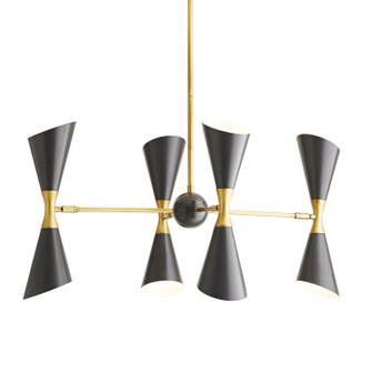 Fuentes Eight Light Chandelier in Antique Brass (314|89357)