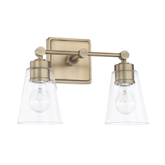 Rory Two Light Vanity in Aged Brass (65|121821AD-432)