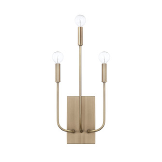 Zander Three Light Wall Sconce in Aged Brass (65|621931AD)