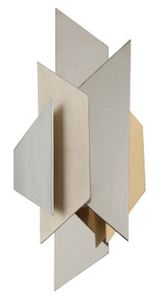 Modernist Two Light Wall Sconce in Pol Ss W Silver/Gold Leaf (68|207-12)