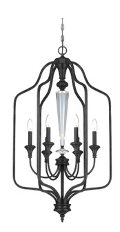 Boulevard Six Light Foyer Chandelier in Mocha Bronze Silver Wash (46|26736-MBS)