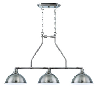 Timarron Three Light Island Chandelier in Antique Nickel (46|35973-AN)