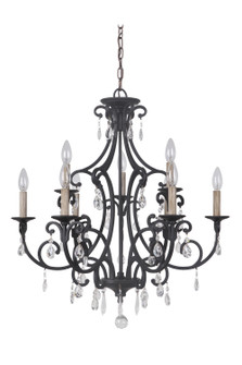 Bentley Nine Light Chandelier in Matte Black (46|38929-MBK)
