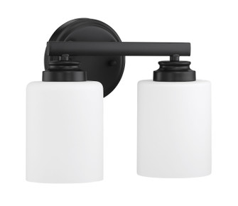 Bolden Two Light Vanity in Flat Black (46|50502-FB-WG)