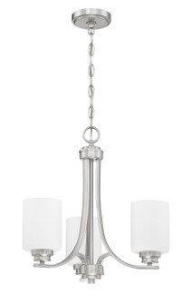 Bolden Three Light Chandelier in Brushed Polished Nickel (46|50523-BNK-WG)