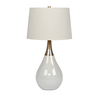 Table Lamp One Light Table Lamp in Gloss White Brushed Polished Nickel (46|86221)