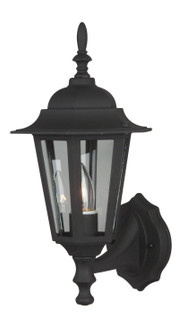 Straight Glass Cast One Light Wall Mount in Textured Black (46|Z150-TB)